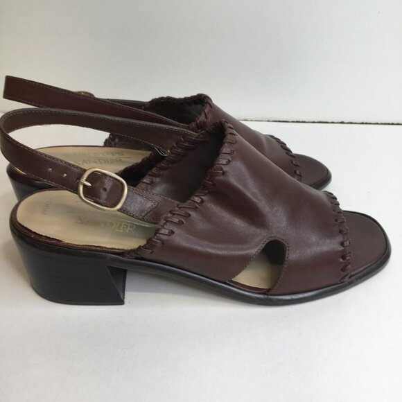 Easy-Steps Sandler Slingback  Brown Leather Sandals Size 9 - Picture 5 of 12